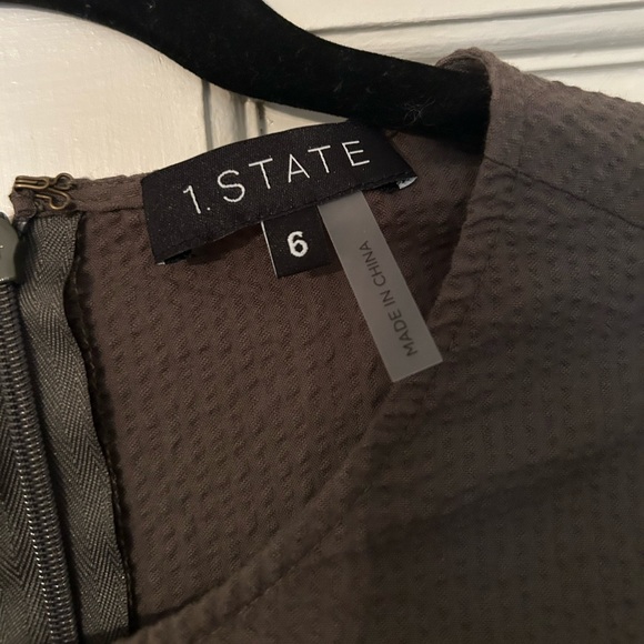 1.State Olive Ruffle Dress - Picture 2 of 2